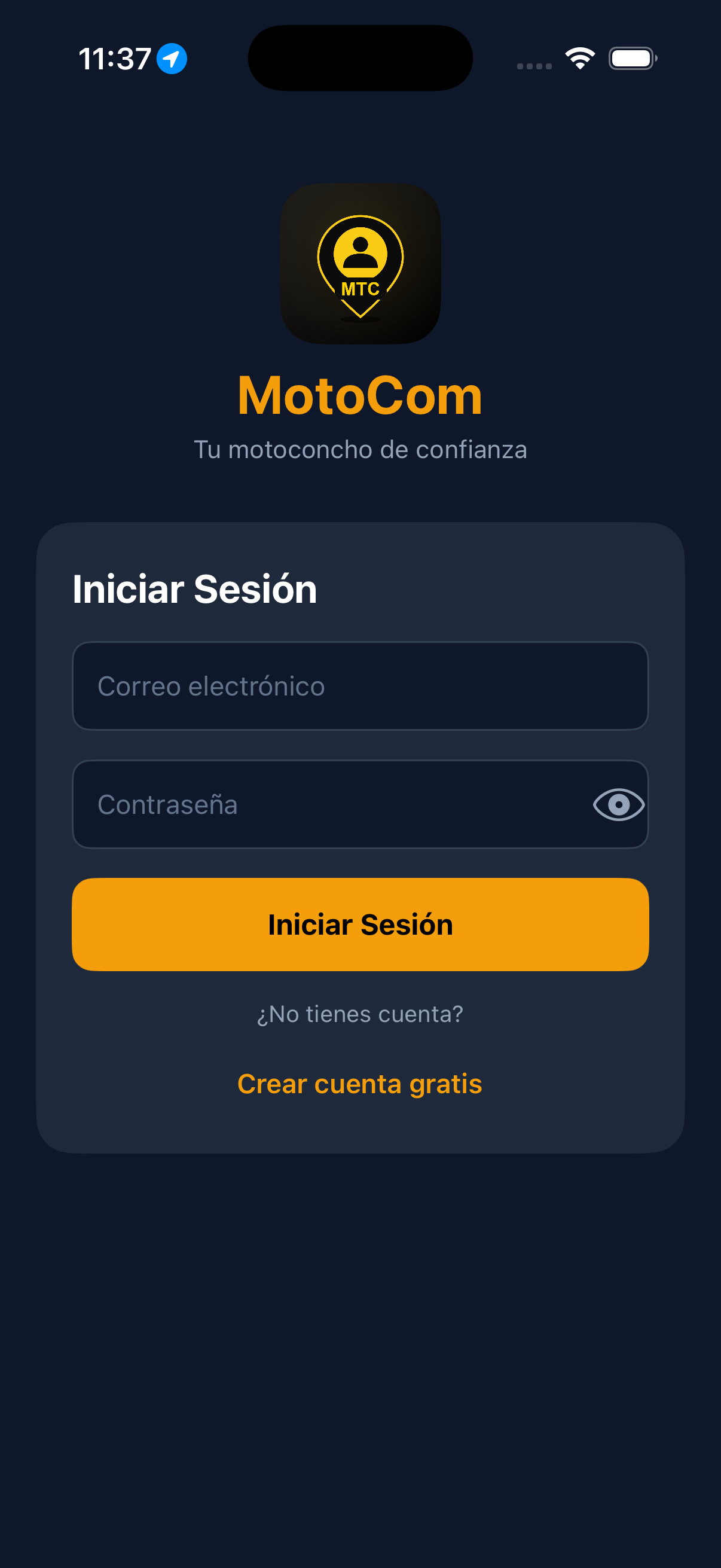 Iniciar sesión — MotoCom