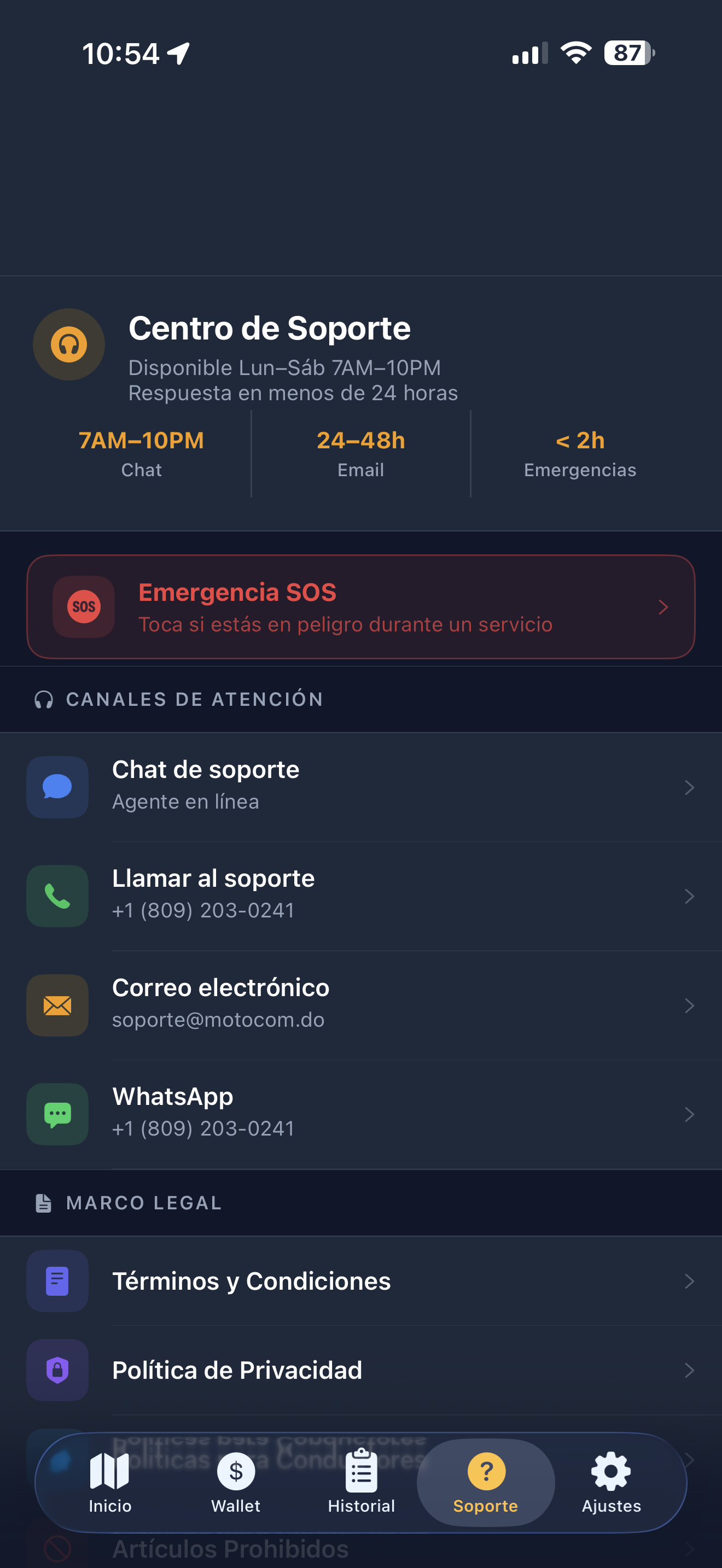 Centro de soporte — MotoCom